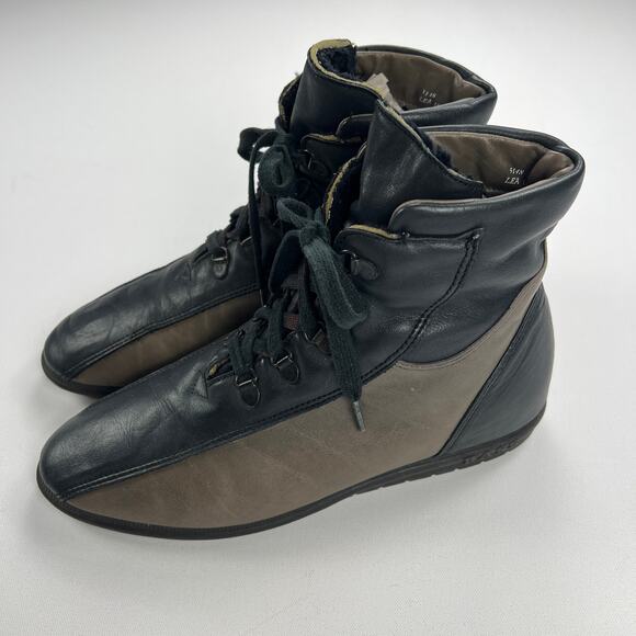 leather mens fleece lined ankle boots